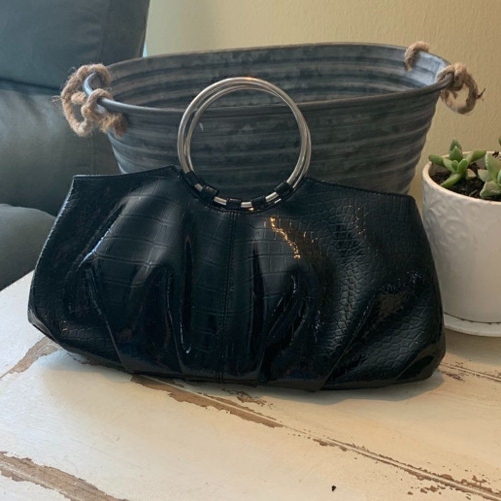 Chateau Black Animal Patent Leather Purse